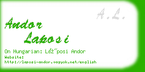 andor laposi business card